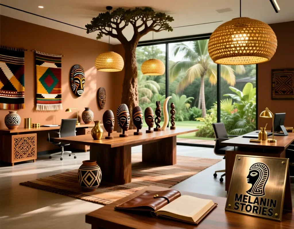 décoration africaine bureau commercial