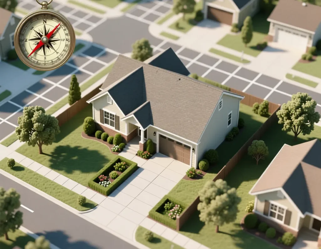 orientation d'une maison sur Google Maps